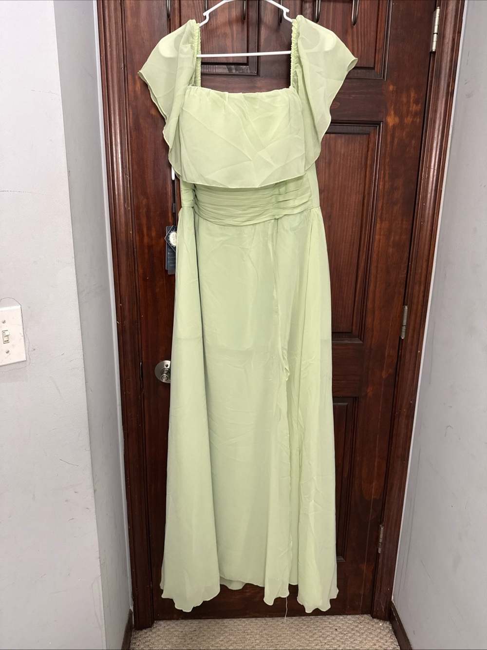 New Chiffon Light Green Bridesmaid Gown